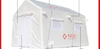 White sanitary medical tent